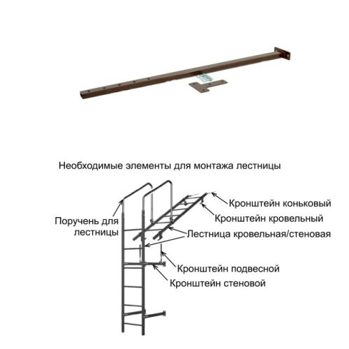 Кронштейн стеновой Optima Оцинков+порошковый окрас Grand Line
