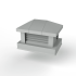 Дымник на трубу с жалюзи оцинкованный с полимерным покрытием до 1600мм RAL 9006